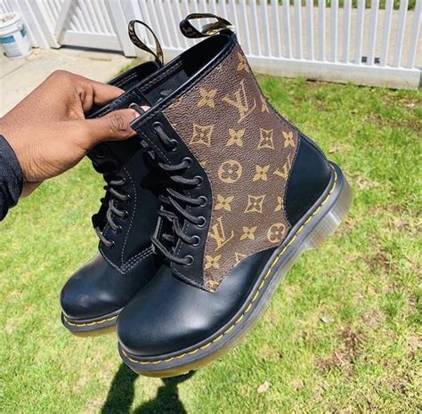 louis vuitton x doc martens|HOW TO MAKE: Louis Vuitton x Doc Marten custom shoes.